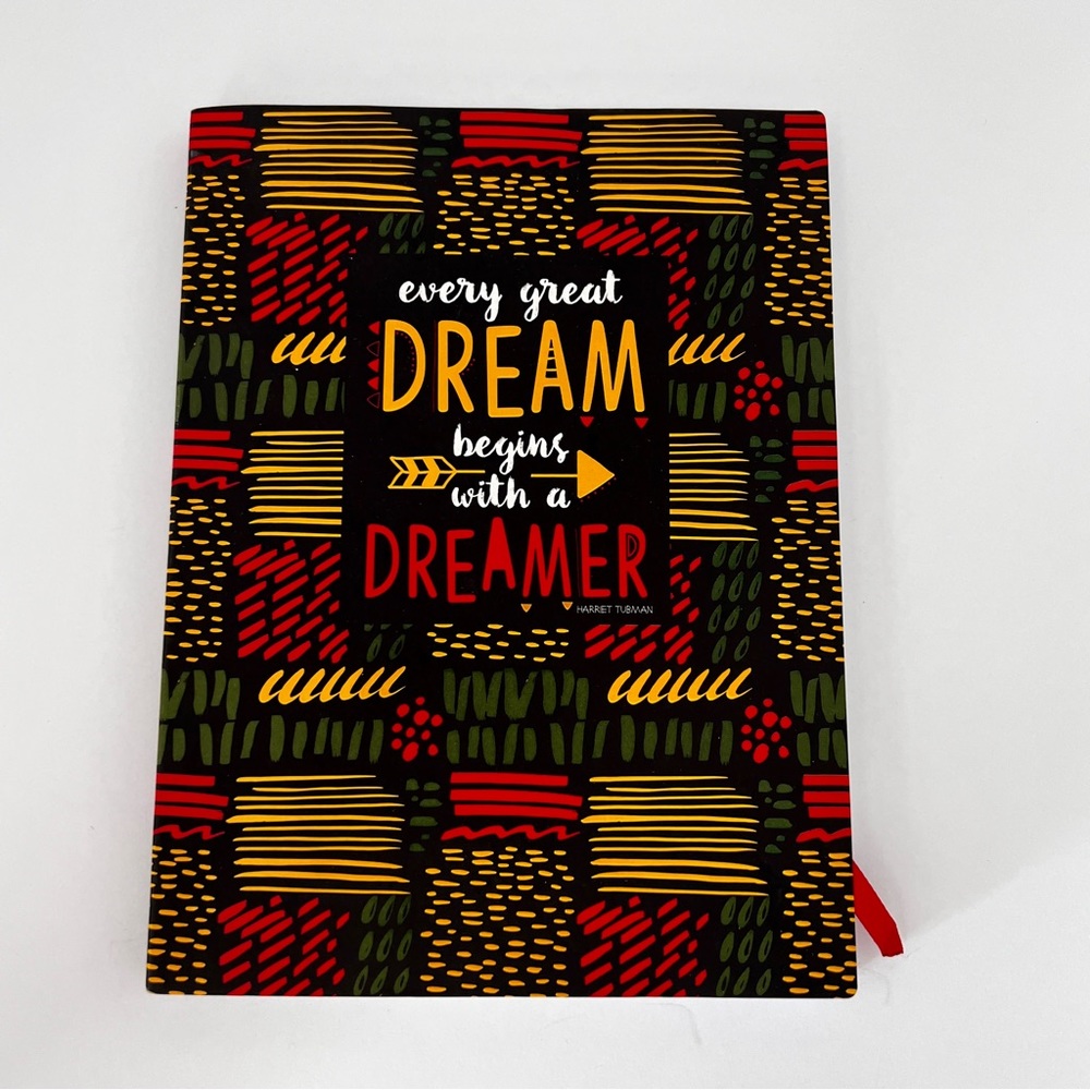 Black Heritage Soft Cover Journal Covered in Beautiful Traditional Kente Print